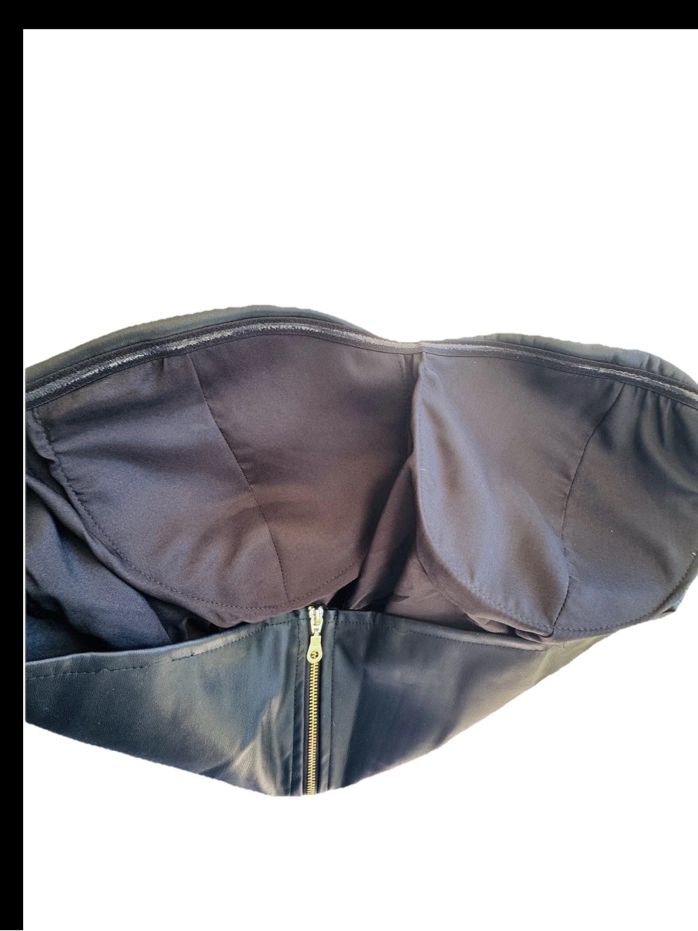 Ashley Stewart Curvy Girl Faux Leather Bustier CropTop Black Gold Hardware 4X - Picture 4 of 15